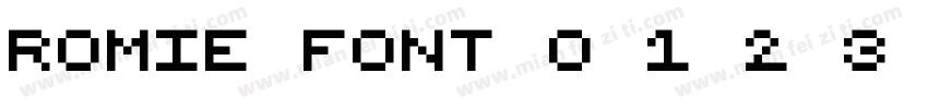 romie font 0 1 2 3 4 5 6 7 8 9字体转换